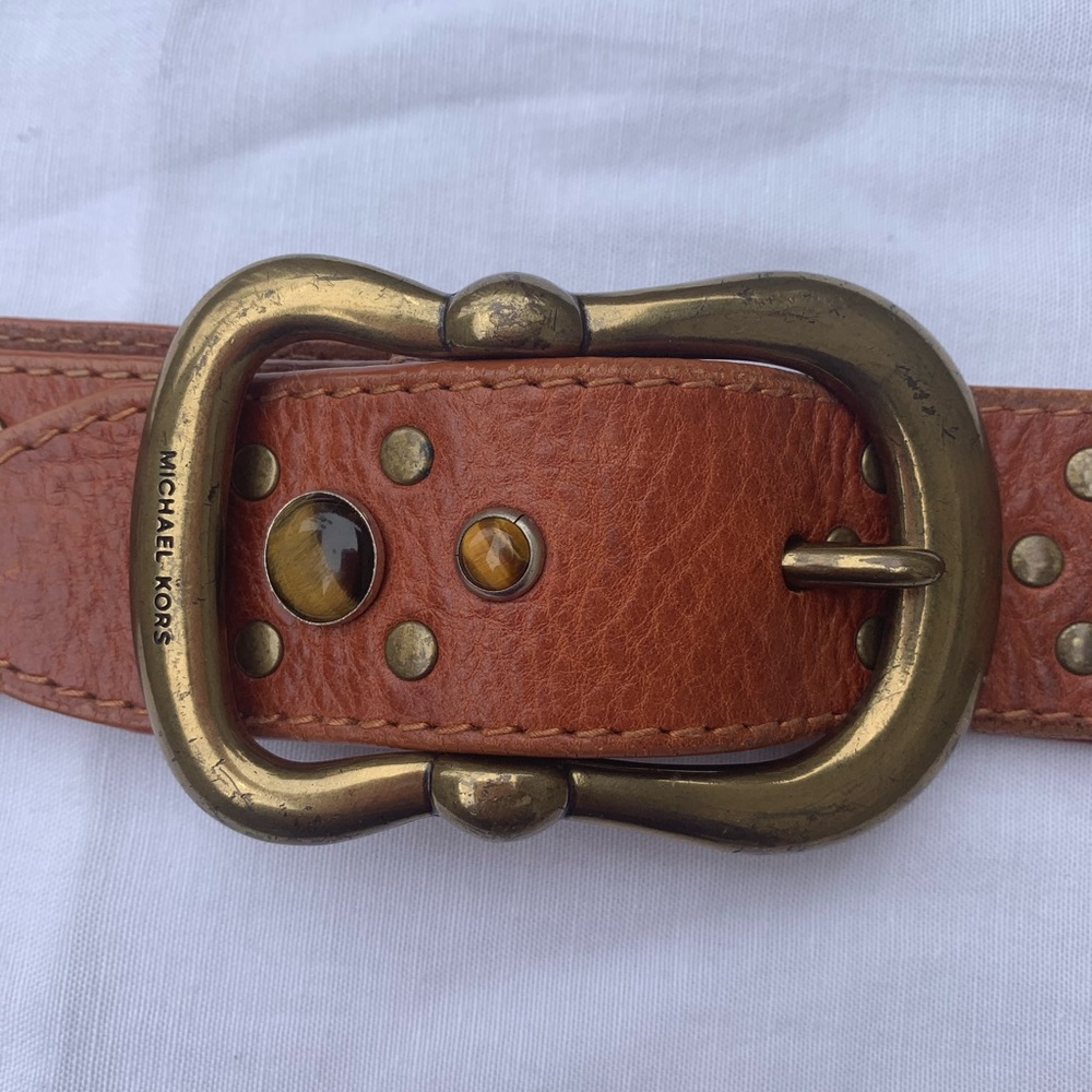 Michael Kors Brown Leather Belt